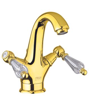 Смеситель для раковины Fiore GIOIELLI (SWAROVSKI®) 08OO0623, золото — фото 1, Смесители для раковины
