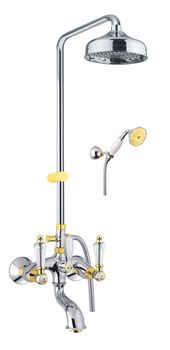 Душевая система Fiore GIOIELLI (SWAROVSKI®) 08CO0615, хром/золото — фото 1, Душевые системы