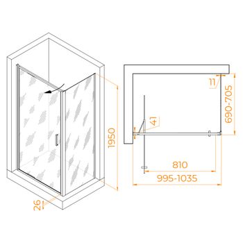 Душевой уголок RGW SV-145 1000x700 703214507-11 — фото 4, Душевые уголки