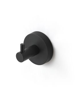 Крючок одинарный, черный матовый, сплав металлов, Sena, IDDIS, SENSB01i41 — фото 1, Аксессуары для ванной