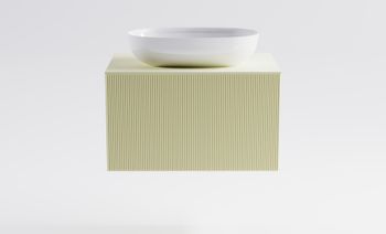 Тумба М-40 70см 1ящ RAL1013 мат./волна, раковина Атрия бел гл, столешница Solid в цвете 4631177714733 — фото 2, Тумбы с раковиной