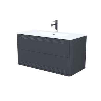 Тумба с умывальником, подвесная, 100 см, темно-серый, Oxford Neo, IDDIS, (OXN10D0i95K) — фото 2, Тумбы с раковиной