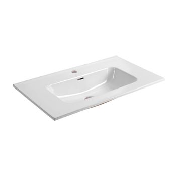 AQ77080-MW Комплект мебели:Тумба 80 см ВЕГА с раковиной AQ0480-00, 2 ящика,цвет белый мат — фото 6, Комплекты мебели для ванной