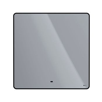 Зеркало Lemark MIOBLACK 80х80 см с интерьерной подсветкой, с подогревом LM80ZM-black — фото 2, Зеркала в ванную комнату