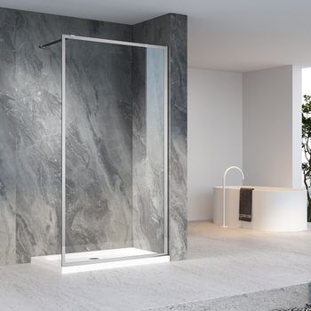 Душевая перегородка Veconi Korato KR-81, 800x2000, хром, стекло прозрачное KR81-80-01-C8 — фото 1, Душевые перегородки