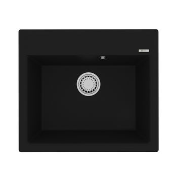 Кухонная мойка Lemark HANKA 570 врезная прямоугольная из кварцгранита, Антрацит 9910013 — фото 3, Кухонные мойки