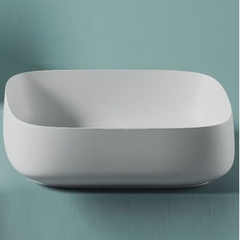 Раковина Artceram Cognac Quadro накладная без отверстий цвет белый матовый COL009 05 00 — фото 1, Раковины накладные