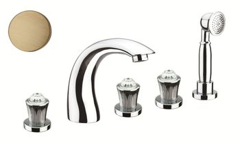 Смеситель на борт ванны Fiore VENERE SKY (SWAROVSKI®) 13ZZ0608, бронза — фото 1, Смесители на борт ванны