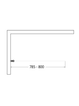 Шторка на ванну 900*1400мм., стекло 6мм, цвет профиля матовый черный. Декоративная линия по периметру. AQM2859-9-L — фото 4, Шторки на ванну