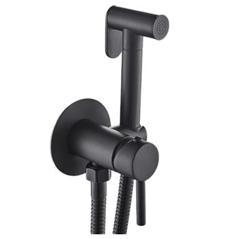 Гигиенический душ со смесителем встраиваемый ESKO SMH01Black, черный — фото 1, Гигиенические души