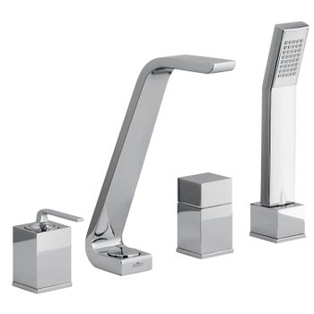 Смеситель на борт ванны Webert Wolo WO850701015, хром — фото 1, Смесители на борт ванны