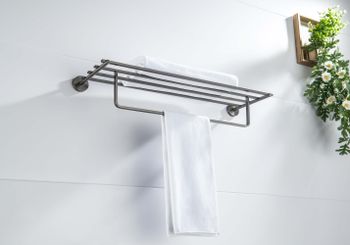 AQ4615BGM БЕТТА полка для полотенец, оружейная сталь — фото 3, Полки для полотенец