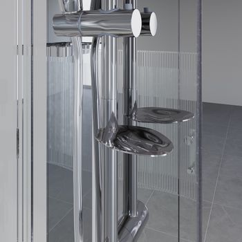 Душевая кабина Niagara Ultra NG-708-01 (90х90х220) высокий поддон(48см),стекло прозрачное с рисунком,4 места 7080164 — фото 5, Душевые кабины