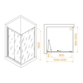 Душевой уголок RGW PA-132 (PA-21+Z-050-5) 1000x1000 060813200-11 — фото 5, Душевые уголки