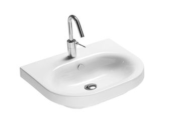 Раковина HATRIA DAYTIME YXBL01 подвесная с одним отверстием с переливом цвет белый — фото 1, Раковины