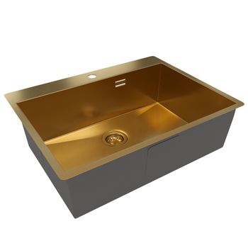 Кухонная мойка Reflexion Iseo RX2265BL оружейная сталь — фото 318, Кухонные мойки