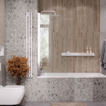 Шторка на ванну стеклянная Reflexion RX15070CCR-24 — фото 1, Шторки на ванну