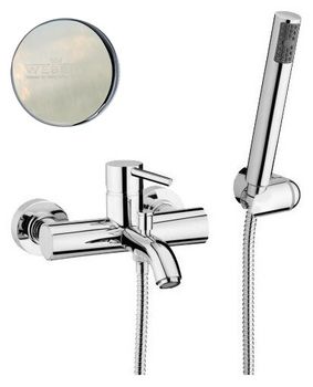 Смеситель для ванны Webert Elio EL850101345, никель — фото 1, Смеситель для ванны