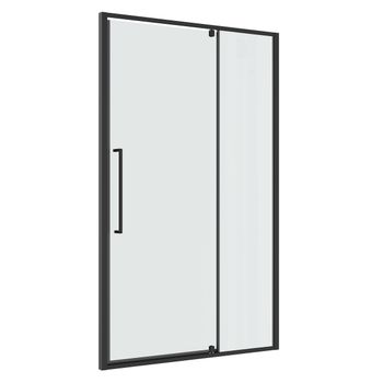 Дверь в нишу Niagara Nova NG-35-11AGR (110х195) распашная,графит,стекло прозрачное,1 место — фото 1, Душевые двери в нишу