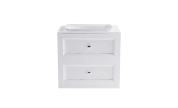 Тумба Классик 70см 2ящ белый мат., раковина Ретро бел глянц, столешница Solid белый мат. 4631177715716 — фото 2, Тумбы с раковиной
