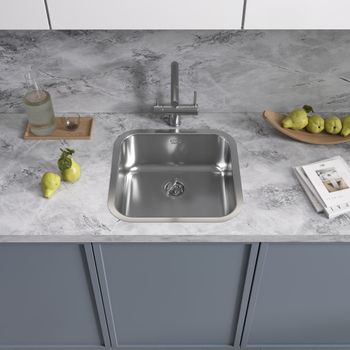 Кухонная мойка Reflexion Iseo RX2265BL оружейная сталь — фото 380, Кухонные мойки