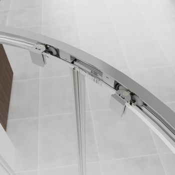 Душевой угол Veconi Evo 200 CH, 1000х900x1950, хром, прозрачное стекло E2-CH-10090-01-C9 — фото 2, Душевые уголки