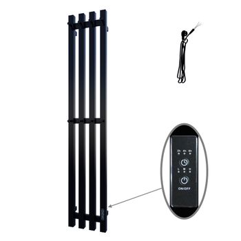 Полотенцесушитель Проксима (электро.) 21х120 (скр.монтаж, прав.подкл., Черный матовый), Альтасан ПроксимаСП21120ЧМ — фото 1, Электрические полотенцесушители