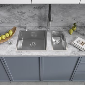 Кухонная мойка Reflexion Iseo RX2265BL оружейная сталь — фото 133, Кухонные мойки