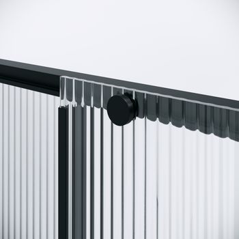 Дверь в нишу Niagara Nova NG-84-L12FHB (120х195) черный матовый,раздвижная влево,стекло рифленое,1 место — фото 9, Душевые двери в нишу