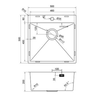 Кухонная мойка Reflexion Iseo RX2265BL оружейная сталь — фото 264, Кухонные мойки
