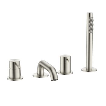 AQM6219BN Siena Смеситель на борт ванны на 4 отв, комплект, никель шлифованный — фото 1, Смесители