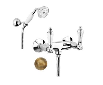 Смеситель для душа Fiore GIOIELLI (SWAROVSKI®) 08ZZ0602, бронза — фото 1, Смеситель для душа