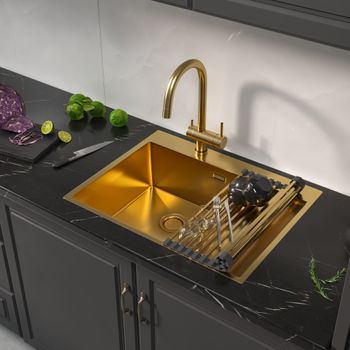 Кухонная мойка Reflexion Iseo RX2265BL оружейная сталь — фото 459, Кухонные мойки