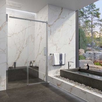 Душевая дверь Veconi Vianno VN-70CH, 1200x1950, хром, стекло прозрачное VN70CH-120-01-C4 — фото 1, Душевые двери в нишу