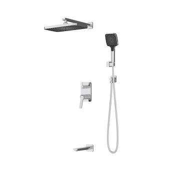 Встраиваемая система с тропическим, ручным душем и изливом, глянцевый хром, Parker, IDDIS, PARSB03i68 — фото 2, Душевые системы