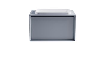 Тумба Фрейм 80см 1ящ NCS S 3005-R80B мат., раковина Антарес бел гл, столешница Solid в цвете 4631177715259 — фото 1, Тумбы с раковиной