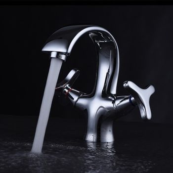 Смеситель для раковины D&K Hessen DA1382141, хром — фото 1, Смесители для раковины