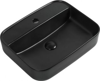 Раковина накладная Aquanet Soul-2-MB 50 черный матовый — фото 1, Раковины накладные