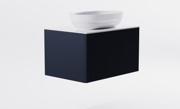 Тумба М-40 70см 1ящ цв RAL7024 мат./волна, раковина Атрия бел гл., столешница Solid бел гл. 4631177713521 — фото 4, Тумбы с раковиной