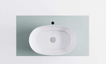 Тумба М-40 90см 1ящ NCS S 3005-b80g мат./волна, раковина Атрия бел гл, столешница Solid в цвете 4631177714832 — фото 2, Тумбы с раковиной