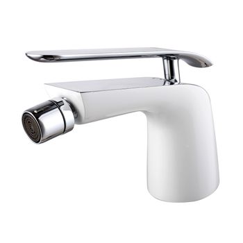 Melange Смеситель для биде, пов.аэратор 124мм, р/ОД, хром/белый, LM, LM4908CW — фото 1, Смесители для биде