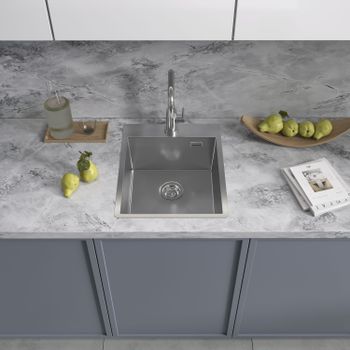 Кухонная мойка Reflexion Iseo RX2265BL оружейная сталь — фото 230, Кухонные мойки