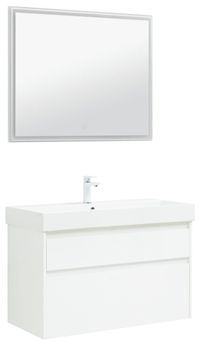 Мебель для ванной Aquanet Nova Lite 100 белый глянец 00274177 — фото 2, Комплекты мебели для ванной