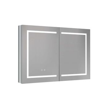 Шкаф зеркало для ванной с подсветкой Aquatek AQ7104-MLC, прямоугольное, сенсорное управление, 1000*700*133 — фото 1, Зеркальные шкафы в ванную