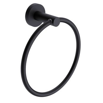 AQM7207MB Trento Кольцо для полотенца, черный матовый — фото 1, Полотенцедержатели