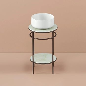 Мраморная полка Artceram Vogue для металлической консоли цвет calacatta gold TFA012 94 — фото 1, Полки