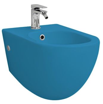 Биде Artceram File 2.0 подвесной с одним отверстием цвет blue avio FLB001 38 00 — фото 2, Биде подвесные