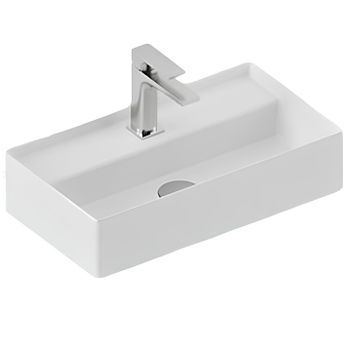 Раковина Artceram Scalino подвесная/накладная с одним отверстием цвет белый матовый SCL006 05 00 — фото 2, Раковины подвесные