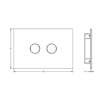 Клавиша смыва Artceram для унитаза цвет сталь 715.000.BS — фото 1, Кнопки смыва