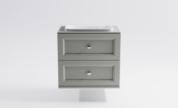 Тумба Классик 70см 2ящ NCS S 3502-y мат., раковина Ретро бел глянц, столешница Solid в цвете 4631177715686 — фото 1, Тумбы с раковиной